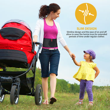 ORTONYX Umbilical Hernia Belt for Women and Men - Abdominal Support Binder with Compression Pad - Navel Ventral Epigastric Incisional and Belly Button Hernias Surgery Prevention Aid (Small - Medium)