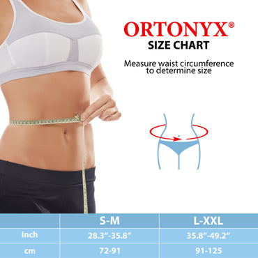 ORTONYX Umbilical Hernia Belt for Women and Men - Abdominal Support Binder with Compression Pad - Navel Ventral Epigastric Incisional and Belly Button Hernias Surgery Prevention Aid (Small - Medium)