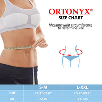 ORTONYX Umbilical Hernia Belt for Women and Men - Abdominal Support Binder with Compression Pad - Navel Ventral Epigastric Incisional and Belly Button Hernias Surgery Prevention Aid (Small - Medium)