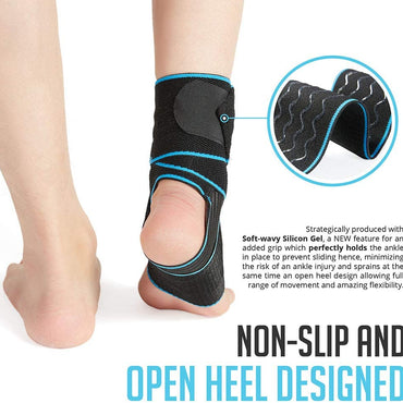 Ankle Support Brace 2 Pack, Adjustable Compression Ankle Braces for Sports Protection, One Size Fits Most for Men & Women