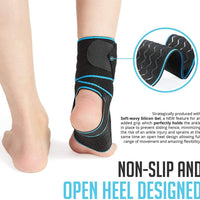 Ankle Support Brace 2 Pack, Adjustable Compression Ankle Braces for Sports Protection, One Size Fits Most for Men & Women