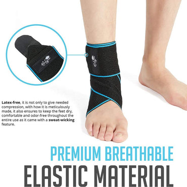 Ankle Support Brace 2 Pack, Adjustable Compression Ankle Braces for Sports Protection, One Size Fits Most for Men & Women