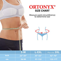 ORTONYX 10.25" Abdominal Binder for Men and Women/Postpartum Post-Operative Post-Surgery Wrap/Abdomen Navel Umbilical Hernia Support Belt / 524010 Black L/XXL