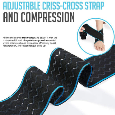 Ankle Support Brace 2 Pack, Adjustable Compression Ankle Braces for Sports Protection, One Size Fits Most for Men & Women