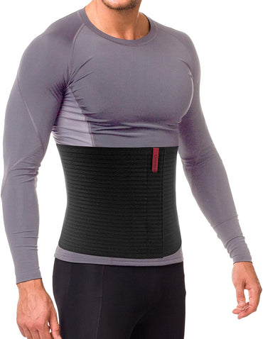 ORTONYX 10.25" Abdominal Binder for Men and Women/Postpartum Post-Operative Post-Surgery Wrap/Abdomen Navel Umbilical Hernia Support Belt / 524010 Black L/XXL