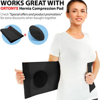 ORTONYX 10.25" Abdominal Binder for Men and Women/Postpartum Post-Operative Post-Surgery Wrap/Abdomen Navel Umbilical Hernia Support Belt / 524010 Black L/XXL